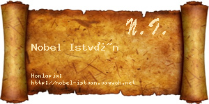 Nobel István névjegykártya